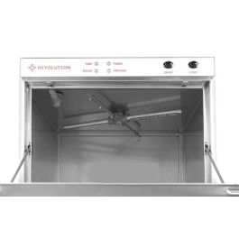 Zmywarka do szkła 40x40 - sterowanie elektromechaniczne z dozownikiem detergentu i pompą spustową - Hendi Nowe Produkty