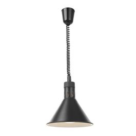 Lampa do podgrzewania potraw- wisząca, stożkowa średnica 275x(H)250 mm, czarna  - Lampy do podgrzewania potraw
