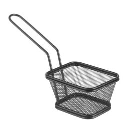 Koszyk miniaturowy do smażonych przekąsek, czarny 105x90x60  - Hendi Nowe Produkty