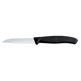 Victorinox Swiss Classic Nóż do obierania 8 cm, ząbkowane ostrze, czarny  - Hendi Nowe Produkty