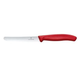 Victorinox Swiss Classic Nóż do pomidorów, zaokrąglony czubek, ząbkowany, 11 cm, czerwony  - Hendi Nowe Produkty