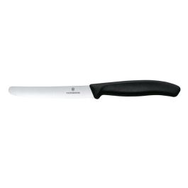 Victorinox Swiss Classic Nóż do pomidorów, zaokrąglony czubek, ząbkowany, 11 cm, czarny  - Hendi Nowe Produkty