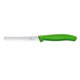 Victorinox Swiss Classic Nóż do pomidorów, zaokrąglony czubek, ząbkowany, 11 cm, zielony  - Hendi Nowe Produkty