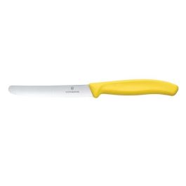 Victorinox Swiss Classic Nóż do pomidorów, zaokrąglony czubek, ząbkowany, 11 cm, żółty  - Hendi Nowe Produkty