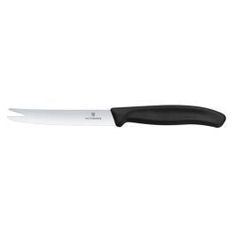 Victorinox Swiss Classic Nóż do sera i kiełbasy, ostrze ząbkowane, 110mm, czarny  - Hendi Nowe Produkty