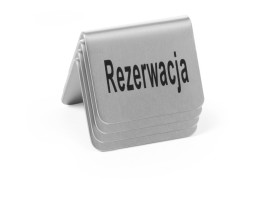 Tabliczka informacyjna, stojąca - rezerwacja - zestaw 4 szt. - Tabliczki