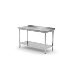 Stół roboczy przyścienny z półką - skręcany, o wym. 1200x700x850 mm  - Hendi Nowe Produkty