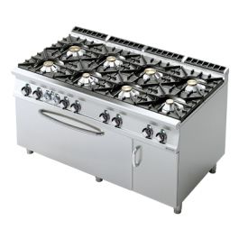 CF8 - 916 GEV ﻿﻿Kuchnia gazowa z piek. elektr. i szafką - Rm Gastro 2019