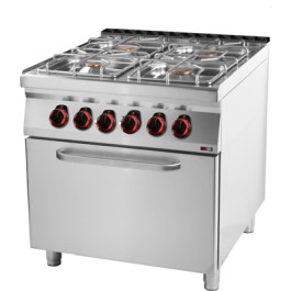 SPT 90/80 - 21 GE ﻿Kuchnia gazowa z piek. elektr. GN 2/1 - Rm Gastro 2019