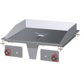 FTLRD - 68 ETS ﻿﻿Płyta 1/2 gładka - 1/2 ryflowana chrom. - Rm Gastro 2019