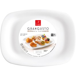 Talerz płytki, prostokątny, Grangusto, 217x163 mm - Płytkie