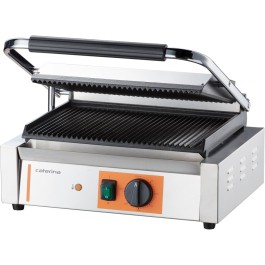 Kontakt grill, Panini, ryflowany, Caterina, P 2.2 kW - Gładkie, ryflowane, stalowe