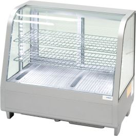 Witryna ekspozycyjna 100 l srebrna oświetlenie LED - Nastawne