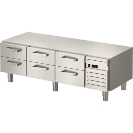 Podstawa chłodnicza, linia 700,  1600x650x600 mm, 6 szuflad GN 1/1 - Stalgast 2025 II