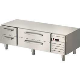 Podstawa chłodnicza, linia 700,  1600x650x600 mm, 2 szuflady GN 1/1, 2 szuflady GN 2/1 - Stalgast 2025 II